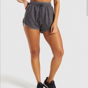 GYMSHARK- Heather Dual Band Short - Black Marl